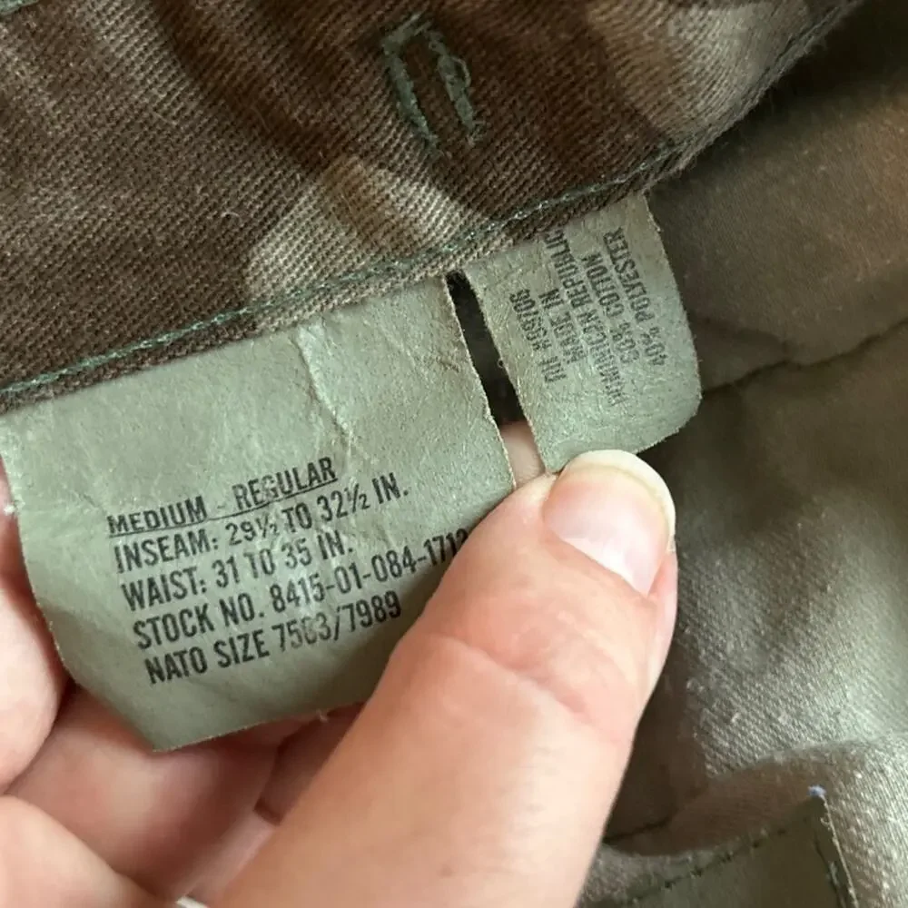 PROPPER Camo Pants Mens Medium Battle Trousers Cargo Button Fly Vintage Utility